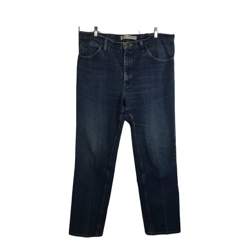 Lee Regular Fit Medium Wash Mens 5 Pocket Jeans SZ 38x32 Rise 11
